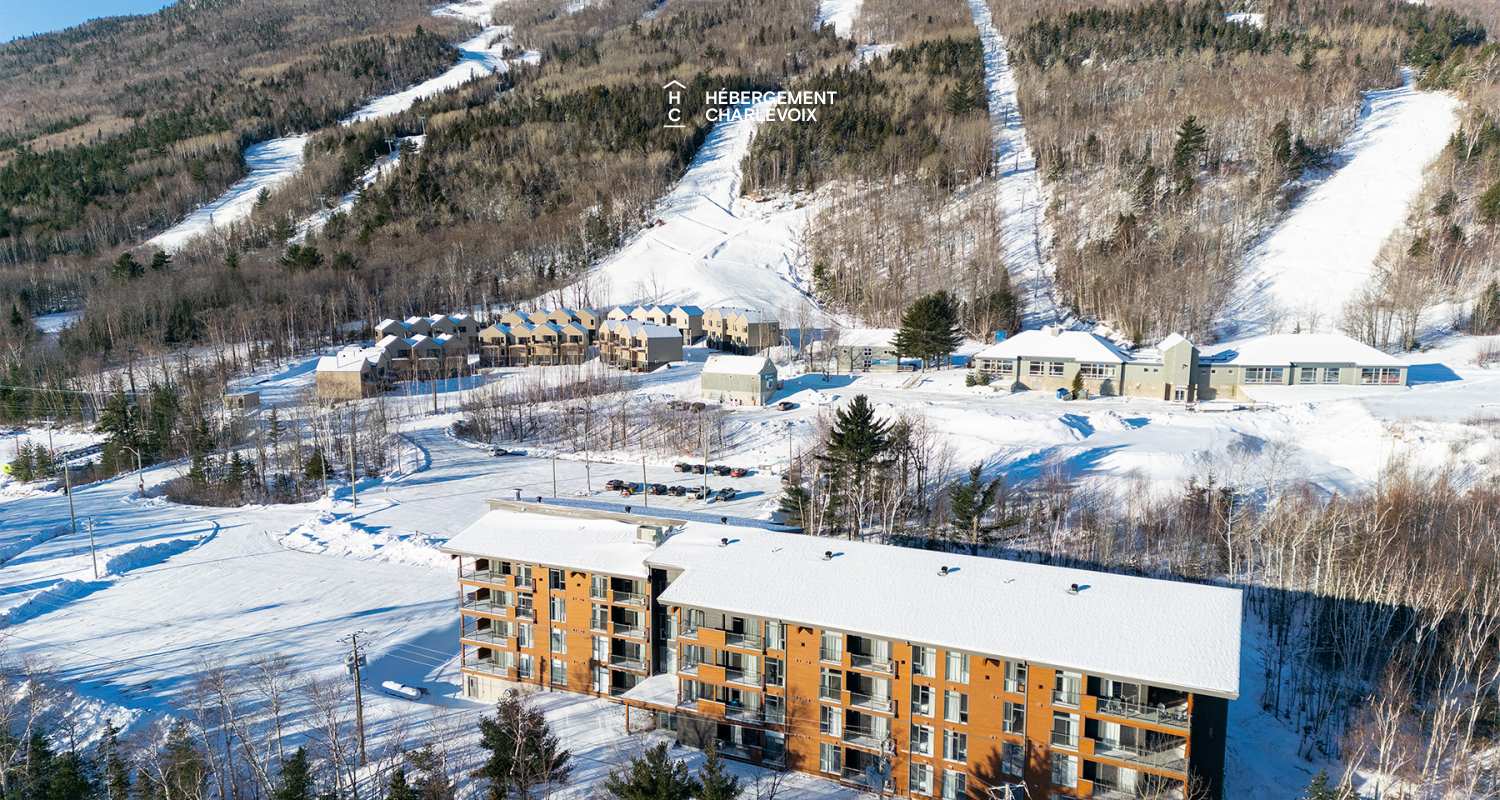 Cache 2 chambres-2 lits Queen, 2 lits simples superposés, 1 divan-lit - 1 à 8 personnes - Idéal pour l'hiver tout comme l'été