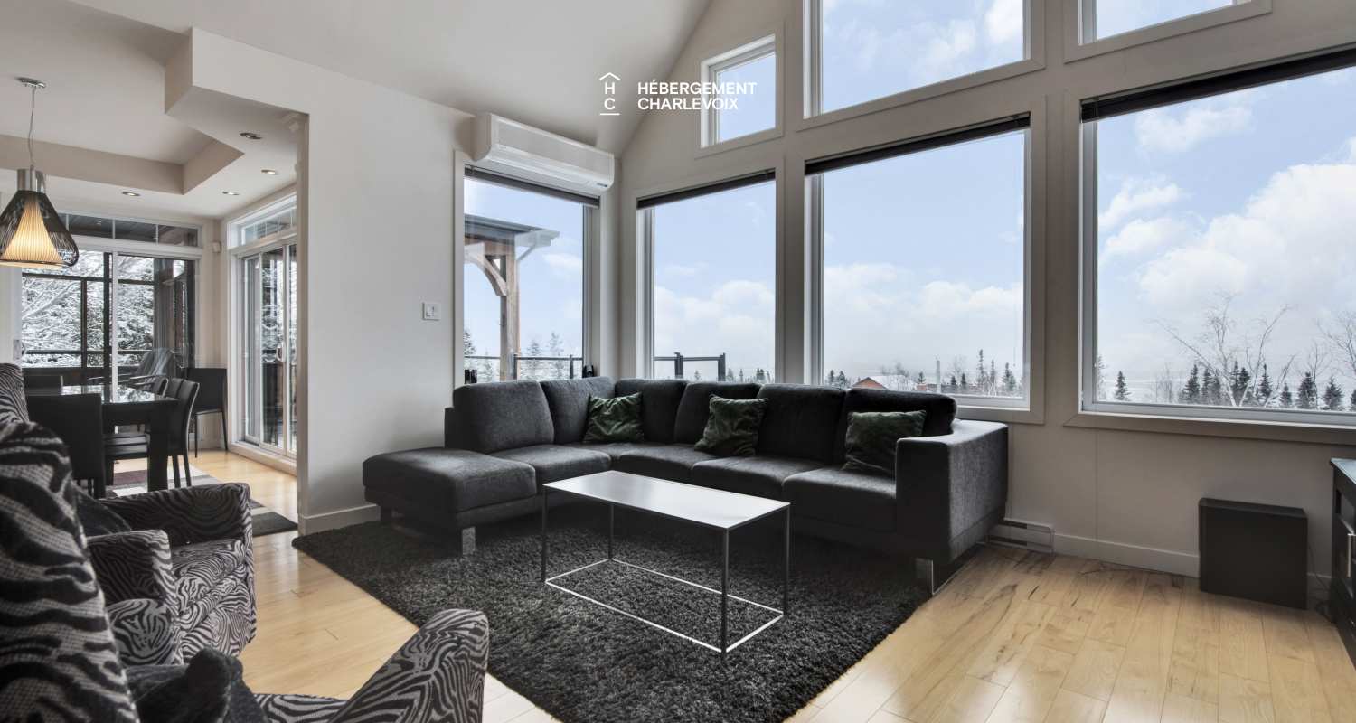 JAM-62 - Chalet confortable avec une vue imprenable sur le fleuve et les pentes