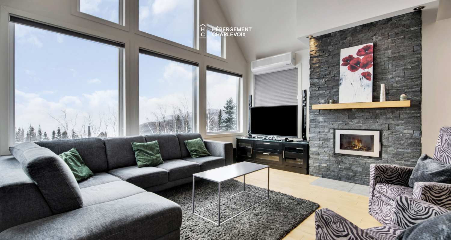 JAM-62 - Chalet confortable avec une vue imprenable sur le fleuve et les pentes