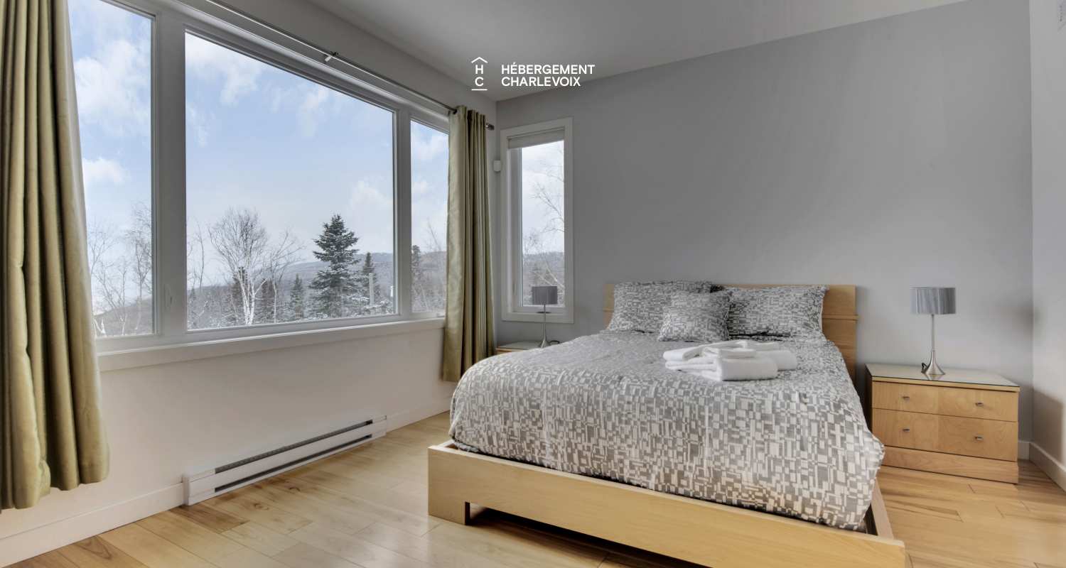 JAM-62 - Chalet confortable avec une vue imprenable sur le fleuve et les pentes