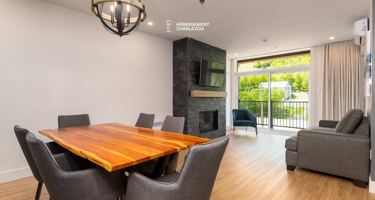 Cache 2 chambres-2 lits Queen, 2 lits simples superposés, 1 divan-lit - 1 à 8 personnes - Idéal pour l'hiver tout comme l'été