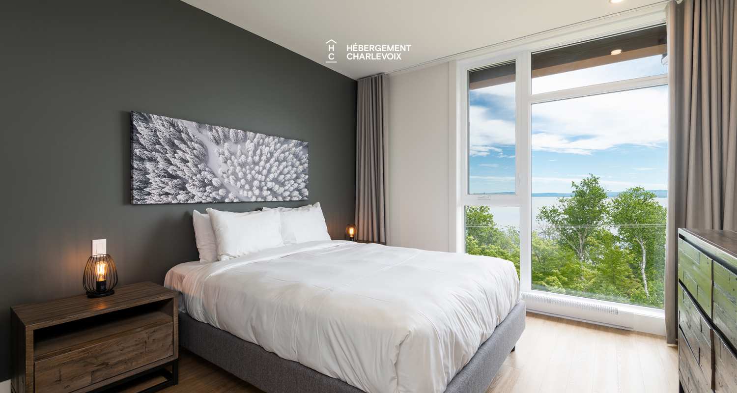 Cache 2 chambres-2 lits Queen, 2 lits simples superposés, 1 divan-lit - 1 à 8 personnes - Idéal pour l'hiver tout comme l'été