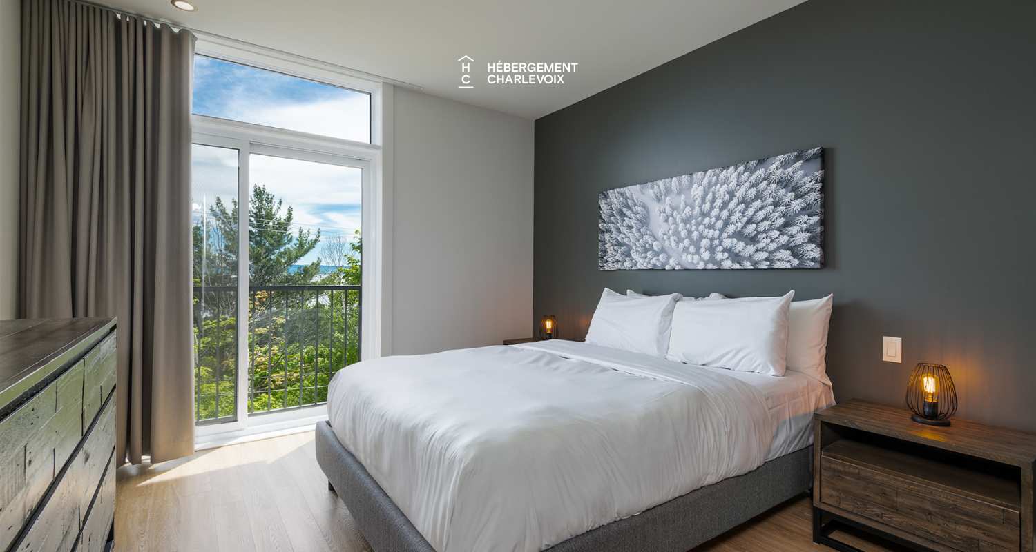 Cache 2 chambres-2 lits Queen, 2 lits simples superposés, 1 divan-lit - 1 à 8 personnes - Idéal pour l'hiver tout comme l'été