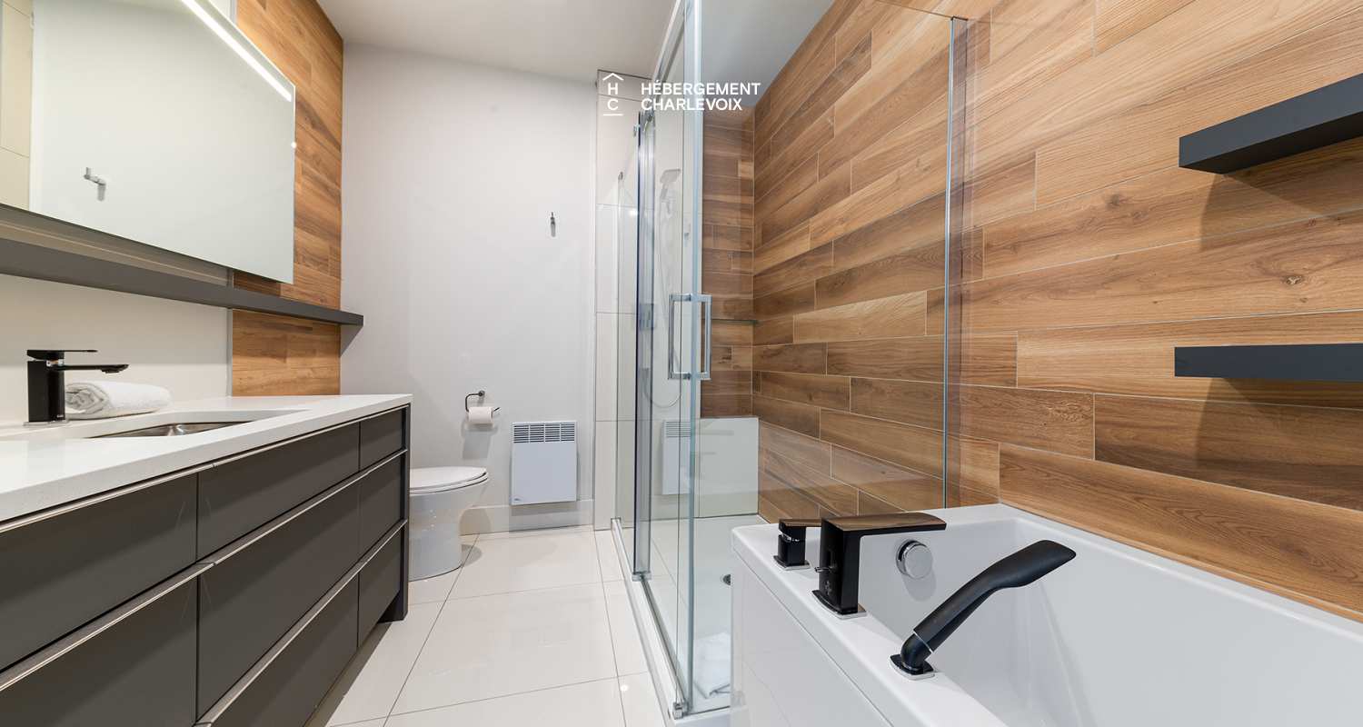 Cache 2 chambres-2 lits Queen, 2 lits simples superposés, 1 divan-lit - 1 à 8 personnes - Idéal pour l'hiver tout comme l'été